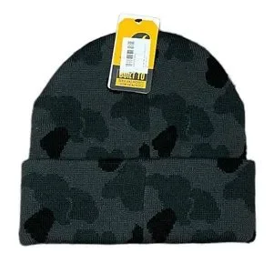 Carhartt Accessories New Carhartt Camouflage Black Gray Camo Knit Cuffed Beanie Tossle Hat Poshmark